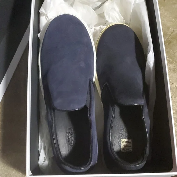 Men's Sz 7 NiB $450 Mr. Hare Navy Slip-On Sneakers